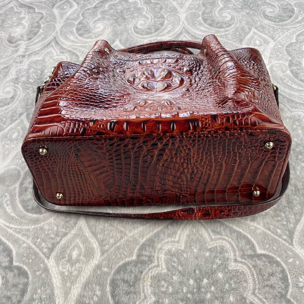 BRAHMIN Mallory Melbourne Embossed Leather Satchel - Picture 5 of 10